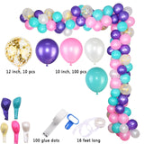 113Pcs Balloon Arch Garland Kit Multicolor Macaron Balloons
