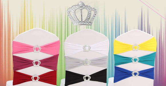 Royal Crown Buckles Chair Sashes 30 colors to choose from