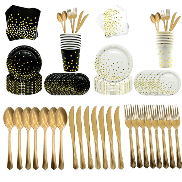 $8.99 Various Gold Dot Party Decorations