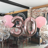 Big Foil Birthday Balloons Rose Gold Helium Number Balloon