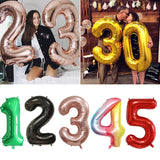 Big Foil Birthday Balloons Rose Gold Helium Number Balloon