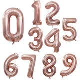 Big Foil Birthday Balloons Rose Gold Helium Number Balloon